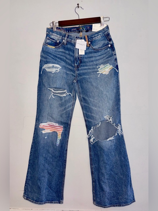American Eagle Outfitters Denim - American Eagle PRIDE Low Rise Baggy Flare Jeans sz 00 NWT! 🌈